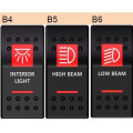 Impression double interrupteur à bascule LED 12V 24V Auto/Marine LED Interrupteur à bascule éclairage intérieur